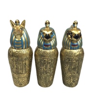 Boîte de rangement de figurines antiques gothiques et déites Hapi, pot canopique Statue quatre fils d'horus pour décoration de Collection
