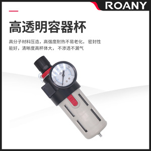 Régulateur de pression pour processeur d'air comprimé Roany avec manomètre et filtre pour système pneumatique - Product Image 5