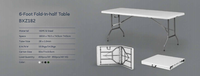 Table pliante en plastique de haute qualité de 4.5cm d'épaisseur Table pliante 6ft
