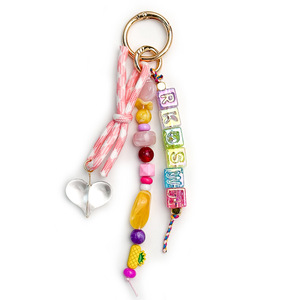 2026 Coolter Llavero de Corazón con Cuentas, Colgante de Letra Acrílica para Bolso, Colgante de Cuentas Colorido Estilo Ins para Bolsos y Carteras al por Mayor - Product Image 5