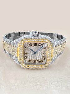 <span class=keywords><strong>Orologio</strong></span> Meccanico <span class=keywords><strong>Automatico</strong></span> con Moissanite VVS Premium, Quadrante Rettangolare, Cinturino in Acciaio Inossidabile, <span class=keywords><strong>Orologio</strong></span> di Lusso Firmato - Product Image 1