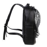 Sac à Bandoulière Éléphant en Silicone 3DPU pour Homme Sac à Dos d'Ordinateur à Fermeture Éclair Imperméable et Personnalité Cool en Polyester