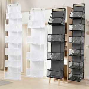 Wholesale 4/5/6 Shelf Sturdy Large Capacity Over the Door Hanging Pantry Organizer Room Organizer with Clear <b>Plastic</b> Pockets - Product Image 5