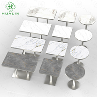 HUALIN estilo moderno restaurante de gama alta mesa de comedor de mármol diseño de restaurante muebles de restaurante personalización