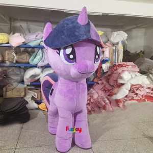 Disfraz Inflable <span class=keywords><strong>de</strong></span> Pony Morado <span class=keywords><strong>de</strong></span> 2m, Traje <span class=keywords><strong>de</strong></span> Mascota Inflable <span class=keywords><strong>de</strong></span> Cuerpo Completo para Adultos - Product Image 3