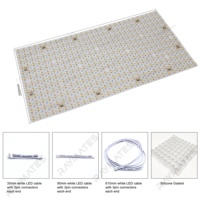 Lembar LED CCT Ganda yang Dapat Disesuaikan 2700K-6500K 696LEDs DC24V Dapat Dipotong Dapat Diredupkan Panel Lampu Latar Ultra Tipis untuk Meja Marmer Batu.