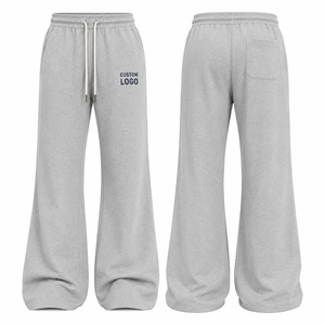 Custom Flare Sweatpants Wide Leg Casual Pants Premium Cotton OEM ODM Manufacturer - Product Image 3