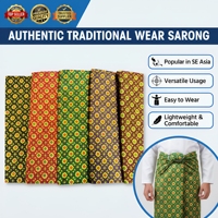 Rok Sarung Pantai Cepat Kering Bahan Polyester untuk Musim Panas, Bikini, Baju Renang, Lilitan Tradisional Bali Batik, Ikat Pinggang yang Dapat Disesuaikan