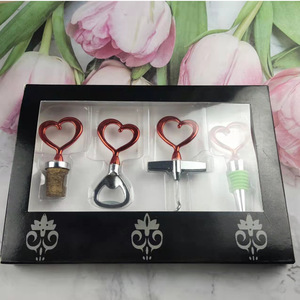 Heart Shape Metal Wine Stopper Vacuum Sealing Reusable Bottle Plug Simple Style - Product Image 3