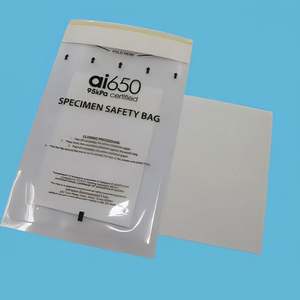 Sac de transport de spécimens de haute qualité, jetable, en plastique, personnalisé, rouge, pour les risques biologiques, pour le laboratoire, le blanchiment des dents - Product Image 1