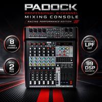 PADOCK Console de mixage numérique professionnelle 16 canaux - 99 effets DSP, console sonore avec Bluetooth et USB pour le streaming - MS-162
