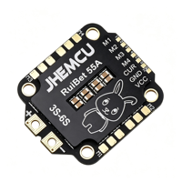 Contrôleur de vitesse JHEMCU RuiBet 4-en-1 ESC 45A 50A 55A 60A 65A BLHeli-S 3-6S DShot600 30.5mm pour drone FPV de course et freestyle