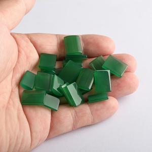 Ágata <span class=keywords><strong>verde</strong></span> natural de alta calidad al por mayor, forma de Corte rectangular, cabujón en forma de piedras preciosas sueltas, proveedor de ágata - Product Image 5