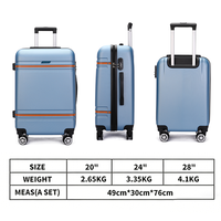 Valise de voyage à 4 roues, légère, silencieuse, de luxe, classique, antivol, étanche, à coque rigide, très vendue