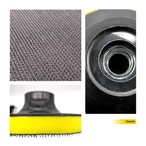 Almohadilla de respaldo de disco de lijado negro y amarillo de 3 pulgadas, placa de respaldo de gancho y bucle de rosca M10 para herramientas abrasivas, pulido de madera de Metal - Product Image 2