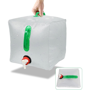 Récipient de stockage d'eau pliable en plastique PVC sans BPA 20L grande cruche de stockage d'eau pour <span class=keywords><strong>kit</strong></span> de survie d'urgence en plein air - Product Image 1