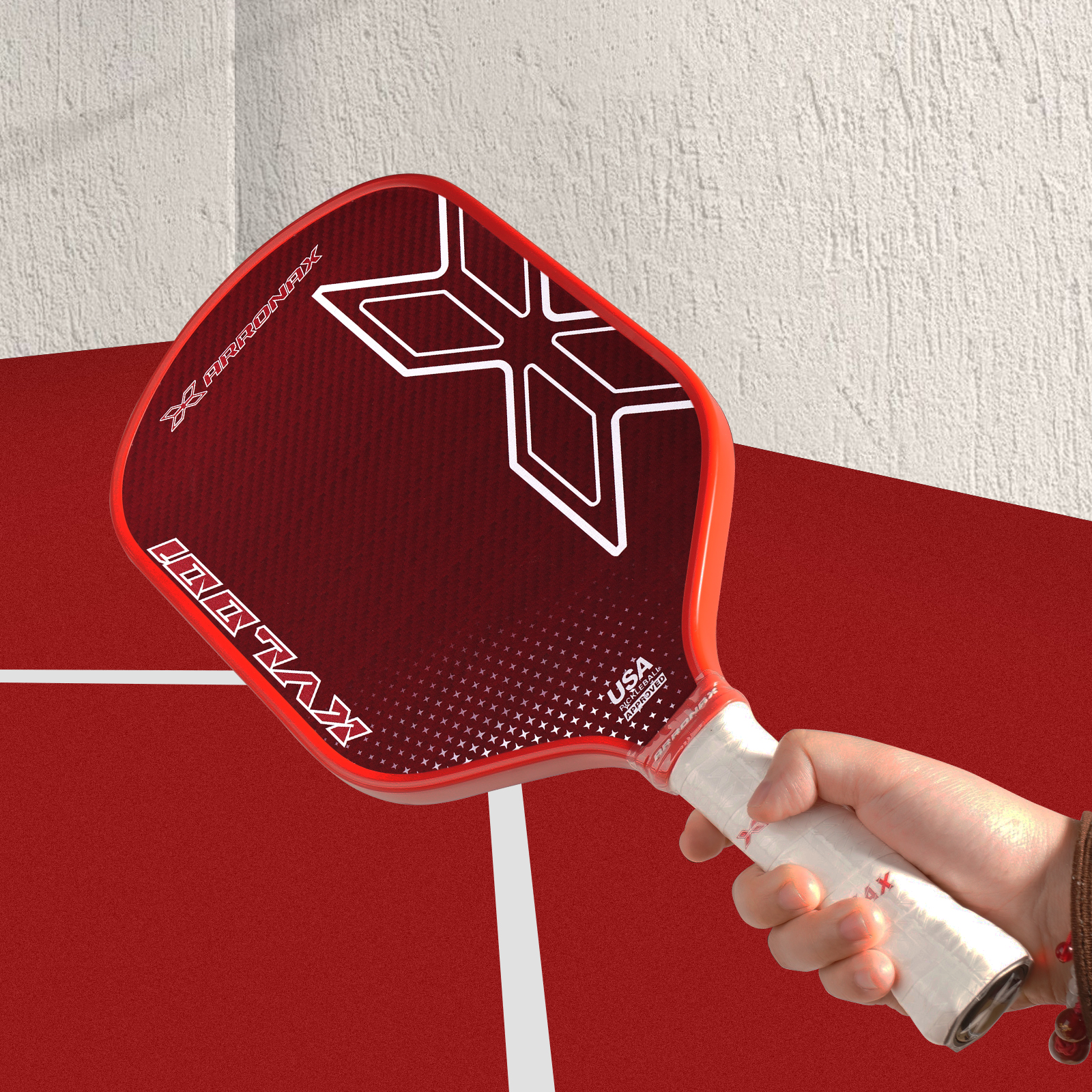 ピックルボール パドル ARRONAX 赤い Pickleball paddle Amazon.com : Arronax 16mm Thermoformed Carbon Fiber USA