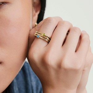 14k vàng Câu Đố Stacker Nhẫn thiết kế thời trang Đồ trang sức mỹ Birthstone Nhẫn 925 Sterling <span class=keywords><strong>Silver</strong></span> nhẫn đồ trang sức phụ nữ - Product Image 2