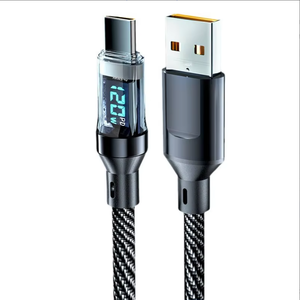 Cable de Datos Trenzado Tipo-<span class=keywords><strong>C</strong></span> con Pantalla Digital Transparente, Carga Súper Rápida de 120W y Garantía de 12 Meses de Paramount - Product Image 4