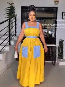 Robe longue en coton vintage anti-statique sans col et épaules dénudées, style patchwork, collection Printemps 2026, pour le commerce international – Grande Vente - Product Image 4