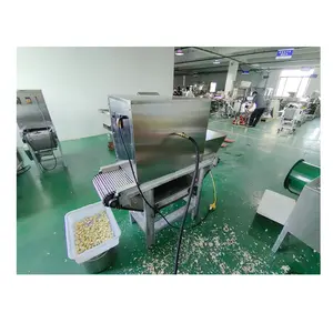 Small Scale 200kgh Electric Chain Type Garlic Skin Removing Peeling Machine With Factory Price