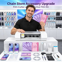 Machine de découpe de film intelligent à compatibilité universelle, contrôle par application, alimentation automatique pour téléphone portable, appareil photo, PC - Compatible avec iPhone et tous les appareils
