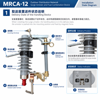 Dispositif combiné de protection contre les surtensions intelligent MRCA-12(Z) personnalisé pour les projets d'alimentation à moyenne tension