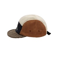 Casquette 5 panneaux personnalisée en velours côtelé, patchwork, visière plate, broderie Nature Trek, montagne, camping, randonnée, streetwear, mode, sportive