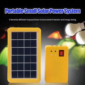 Kit de Sistema de Paneles Solares para Jardín con 3 Bombillas LED, Luz de Emergencia con Clasificación IP65 e Iluminación Solar USB - Product Image 2