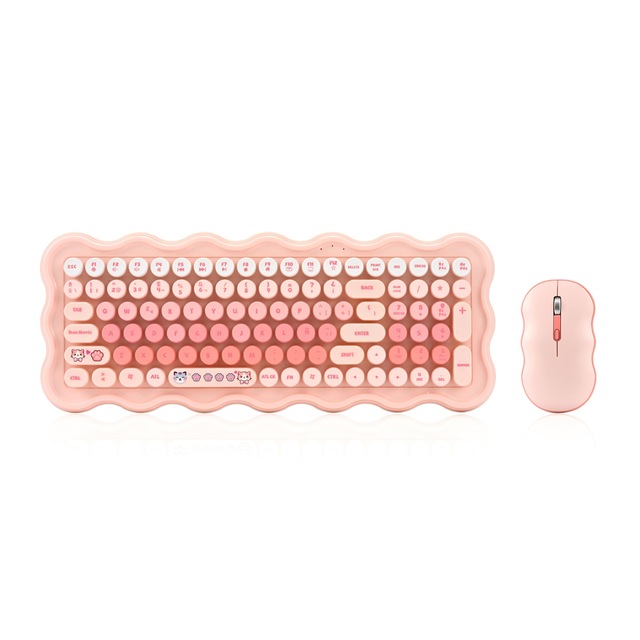 Manufacturer's 98-Key SW98 Wireless Keyboard Mouse Set for Laptop 1600 DPI Cloud Rainbow Human-Ergonomic Design Multimedia
