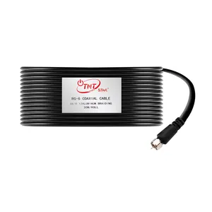 TNTSTAR 29M-30M Hitam Baru 75 Ohm Kabel Koaksial Rg6 Tri-Perisai Kabel Coaxial Rg-6 3d Fb Kabel Koaksial