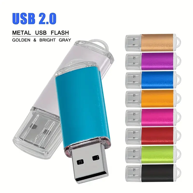 High-Speed Metal USB Flash Drive 2.0 Swivel Design 16GB/32GB/64GB Capacity Custom Logo Bulk Pack in Stock 1-Year Warranty