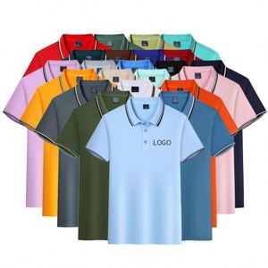 Uniforme Corporativo de Alta Calidad, Camiseta Polo de Seda de Hielo de 190 g/m² para Hombre, Camiseta Polo Personalizada con Logotipo Bordado para Hombre, Camiseta Polo de Golf - Product Image 1