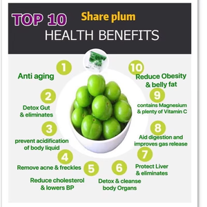 OEM/ODM Perte de poids naturelle amincissant la prune verte d'enzymes de désintoxication de fruit de beauté - Product Image 3