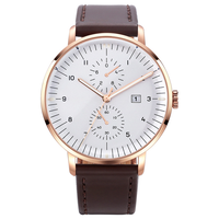 Montre à quartz de luxe pour homme, mouvement japonais, 42 mm, aiguilles lumineuses, résistance à l'eau 30 m, boîtier en acrylique