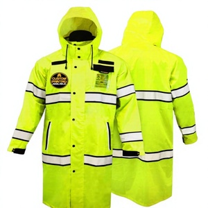 Giacca Antipioggia e Trench da Lavoro KwikSafety per Ragazzi, Alta Visibilità ANSI OSHA Classe 3 - Product Image 1