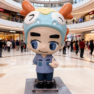 Escultura de arte en FRP de gran tamaño con diseño de gato de dibujos animados para decoración de césped en paisajes urbanos, zonas peatonales, plazas públicas, hoteles y complejos turísticos. - Product Image 5