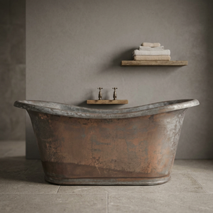 Bath Tub Hot Selling Affordable Double Slipper Free Standing <b>Cheap</b> Copper Luxury Bath Tub Hot Selling latest Design - I H C - Product Image 3