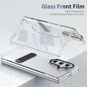 Nouvelle <span class=keywords><strong>coque</strong></span> de téléphone transparente de luxe antichoc pour Samsung Galaxy <span class=keywords><strong>Z</strong></span> <span class=keywords><strong>Fold</strong></span> 7 6 5 <span class=keywords><strong>4</strong></span> 3, avec stylet tactile gratuit et béquille - Product Image 3