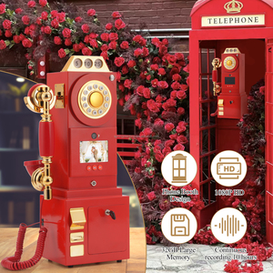 Nouveauté : <span class=keywords><strong>Téléphone</strong></span> Livre d'Or Vidéo & Audio de Mariage 1080p, Enregistreur Rétro Antique pour Événements - Product Image 1
