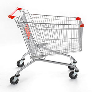 60L Supermarket Grocery Store Euro Style Shopping Cart <strong>Trolley</strong> for Super Market Grocery Shopping Cart - Product Image 5