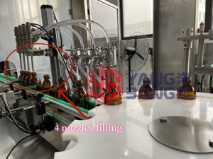 YB-YG4B độ chính xác tốt bán tốt đầy đủ tự động <span class=keywords><strong>4</strong></span> vòi phun Syrup rót chai máy đóng nắp - Product Image 3