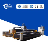 Découpeuse laser à fibre de haute précision pour tôle de laiton et de titane avec table d'échange 1000W