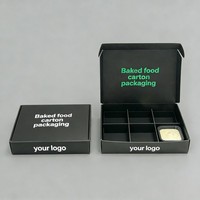 Boîte en carton personnalisée pour desserts, snacks, pique-niques, sauces, avec séparateurs