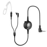 Headset Interkom Konduksi Tulang, Earphone & Headphone Berkabel dengan Kompatibilitas Kedap Suara PTT untuk Walkie Talkie