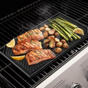 Plancha de Hierro Fundido Pre-Sazonada <span class=keywords><strong>para</strong></span> Estufa de Gas, Horno, Rectangular, de <span class=keywords><strong>Doble</strong></span> Cara, <span class=keywords><strong>para</strong></span> Camping, Asar y Grill - Product Image 6