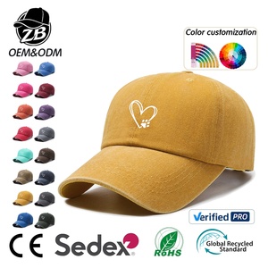 Custom Embroidered Heart Paw Vintage Washed Cotton Dad <b>Hat</b> Unisex Adjustable Casual Sports Baseball <b>Cap</b> for Pet Lovers - Product Image 1