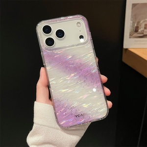เคสโทรศัพท์มือถือลายเปลือกหอยสีรุ้ง IMD สำหรับ iPhone 17 Air 16 15 Pro Max แบบกลิตเตอร์ไล่เฉดสี PC Tpu ป้องกันแบบ Star River - Product Image 3