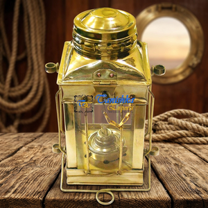 Handmade Polished Brass Home Decorative Nautical Ship Collectible <b>Lamp</b> Marine Theme Christmas Lighting - Product Image 4