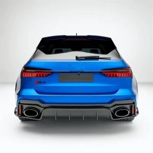 Kit carrosserie en fibre de carbone sèche pour Audi RS6, style RS4 RZ, comprenant lèvre avant, diffuseur, spoiler et jupes latérales, kit carrosserie RS4 - Product Image 4